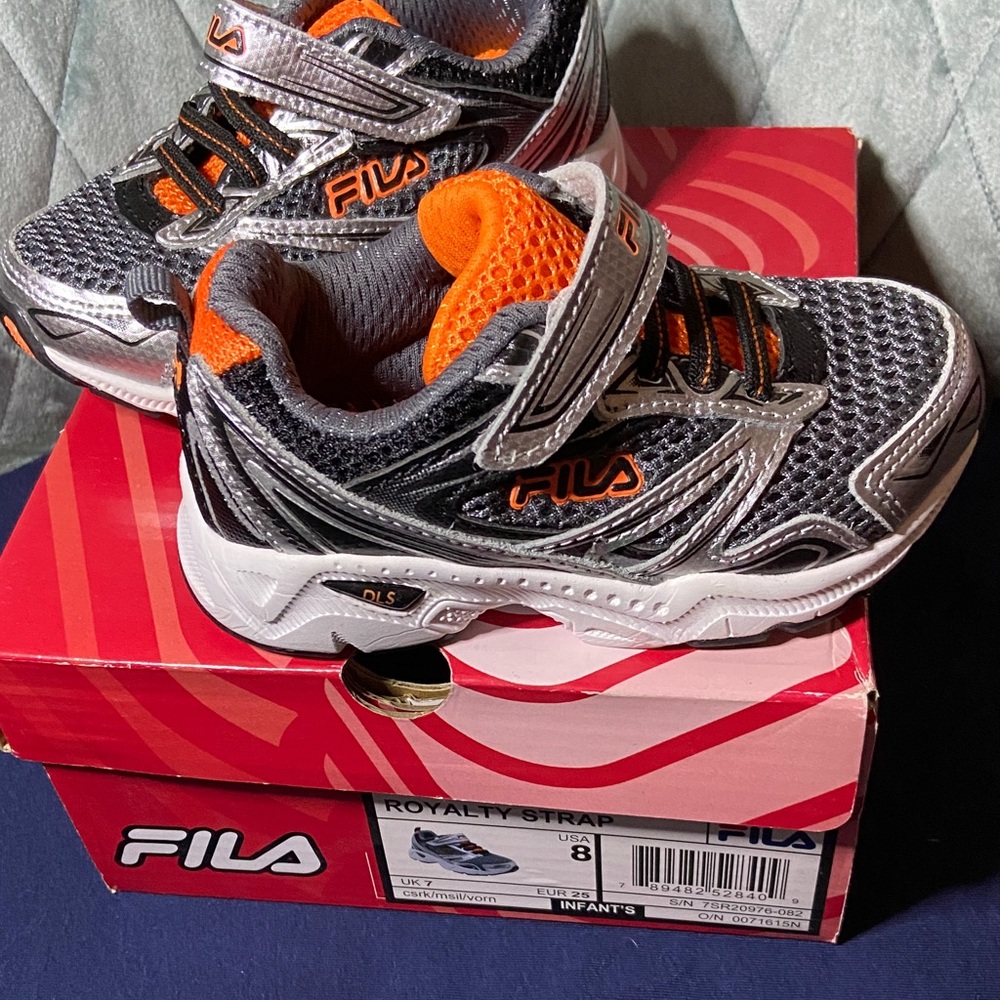 Fila Kids Sneakers - Silver and Orange